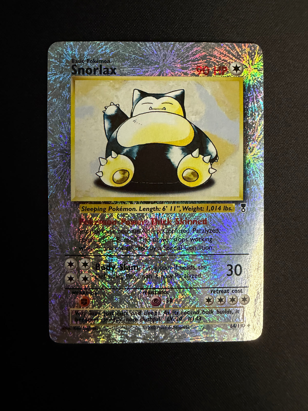 Snorlax Reverse Holo 64/110 Legendary Collection